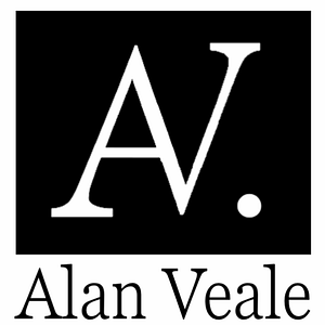 a logo to identify Alan Veale, writer and performer